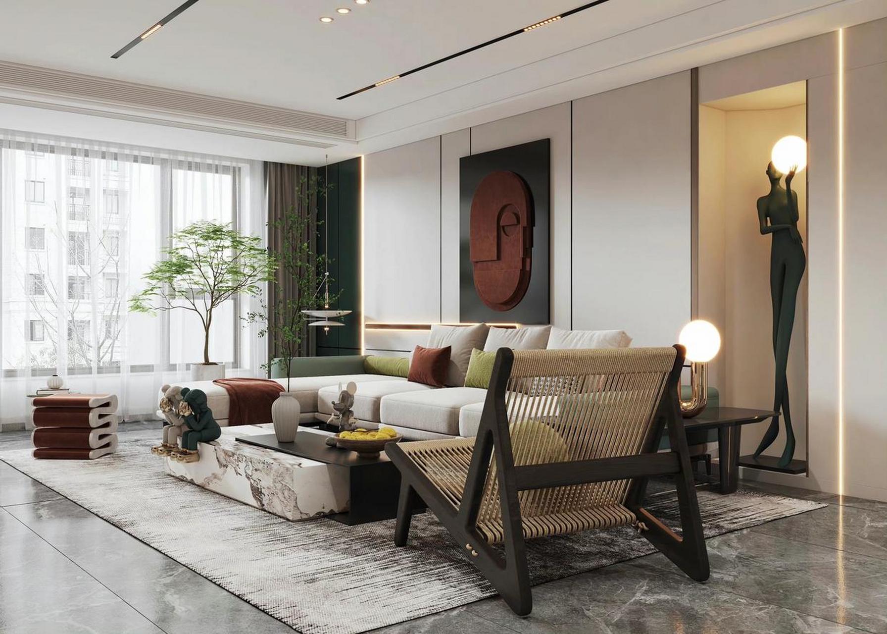 无主灯客餐厅设计效果图[樱花]喜欢吗?