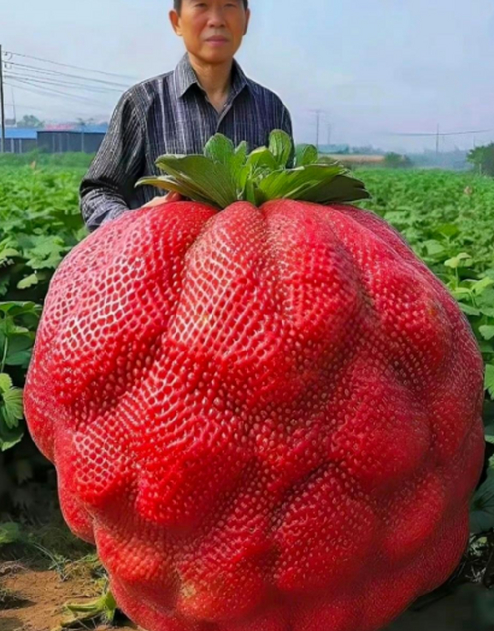 能种出这么大的草莓,一定没少施肥吧,这巨型草莓[赞同]