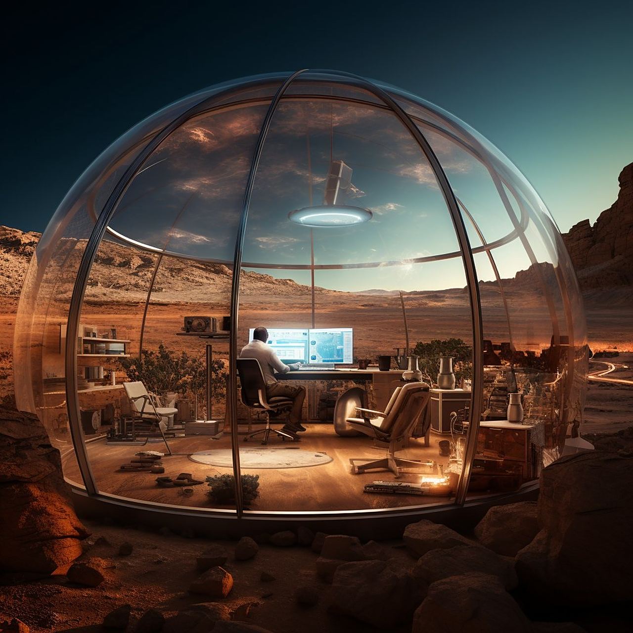 未来人类的火星住宅 #科幻# 装修风格符合你的想象吗?