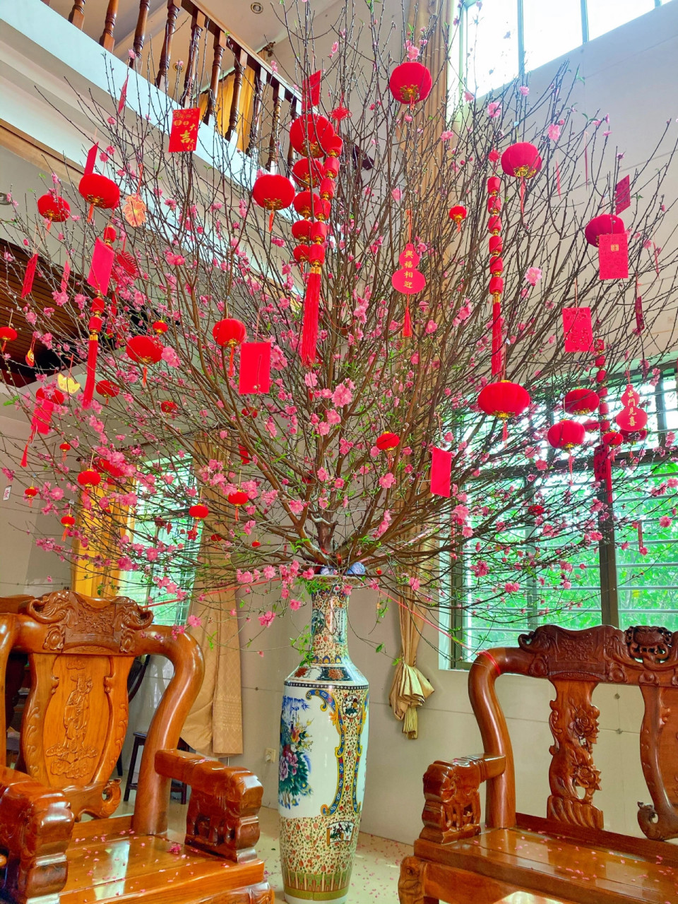就是年味~[爱你] 广东人这边家里过年,都比较喜欢摆桃花,仪式感满满