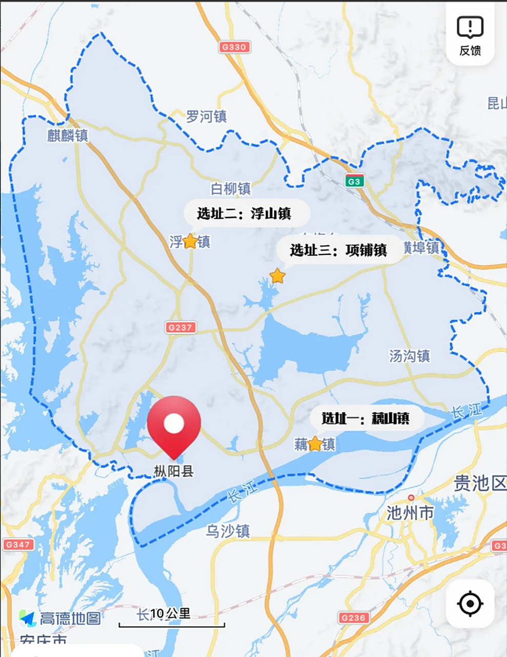 其中关于枞阳站设站位置目前存在三处选址位置,分别是藕山镇,项铺镇和