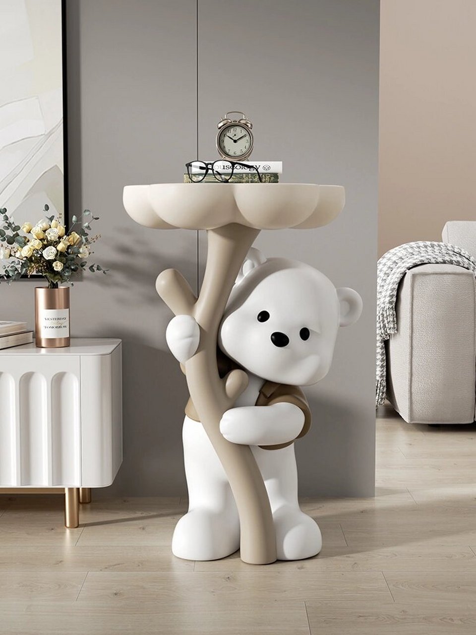 亲爱的家人们我的定制小熊茶几实在是太精美绝伦啦  既能当作茶几,又