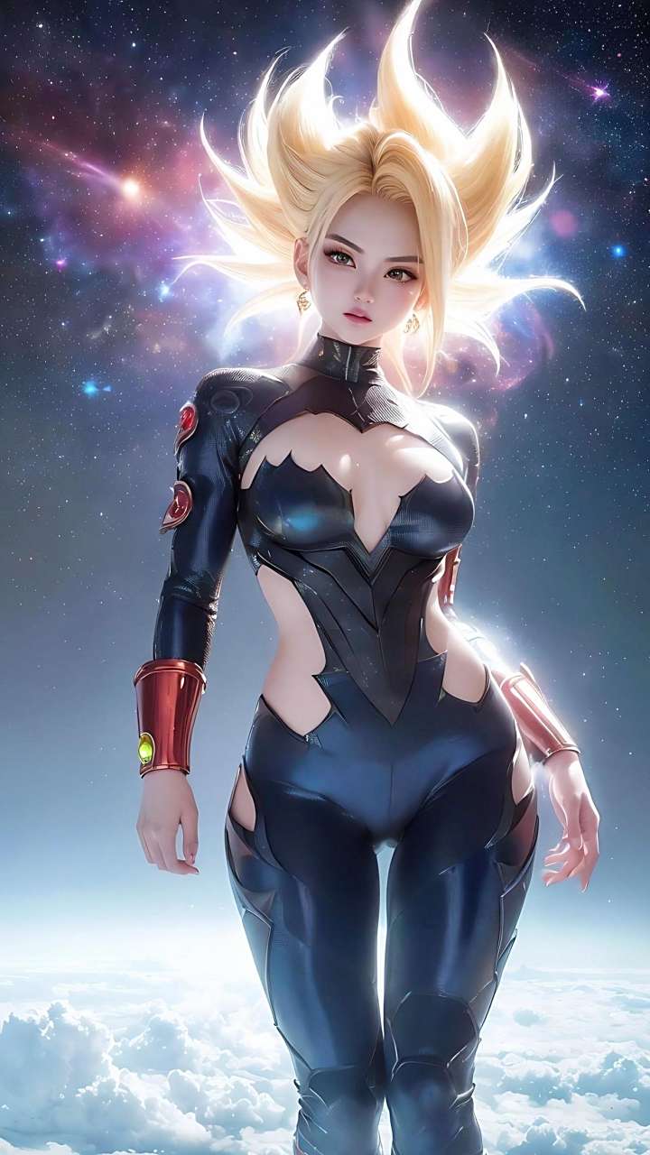 ai绘画 _ 龙珠·女版超级赛亚人