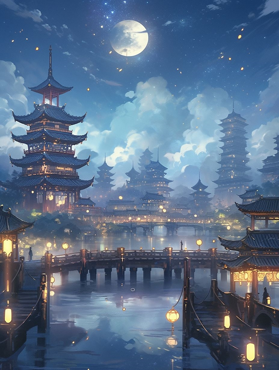 国风壁纸 i 不知天上宫阙 今夕是何年  #大唐盛世不夜城