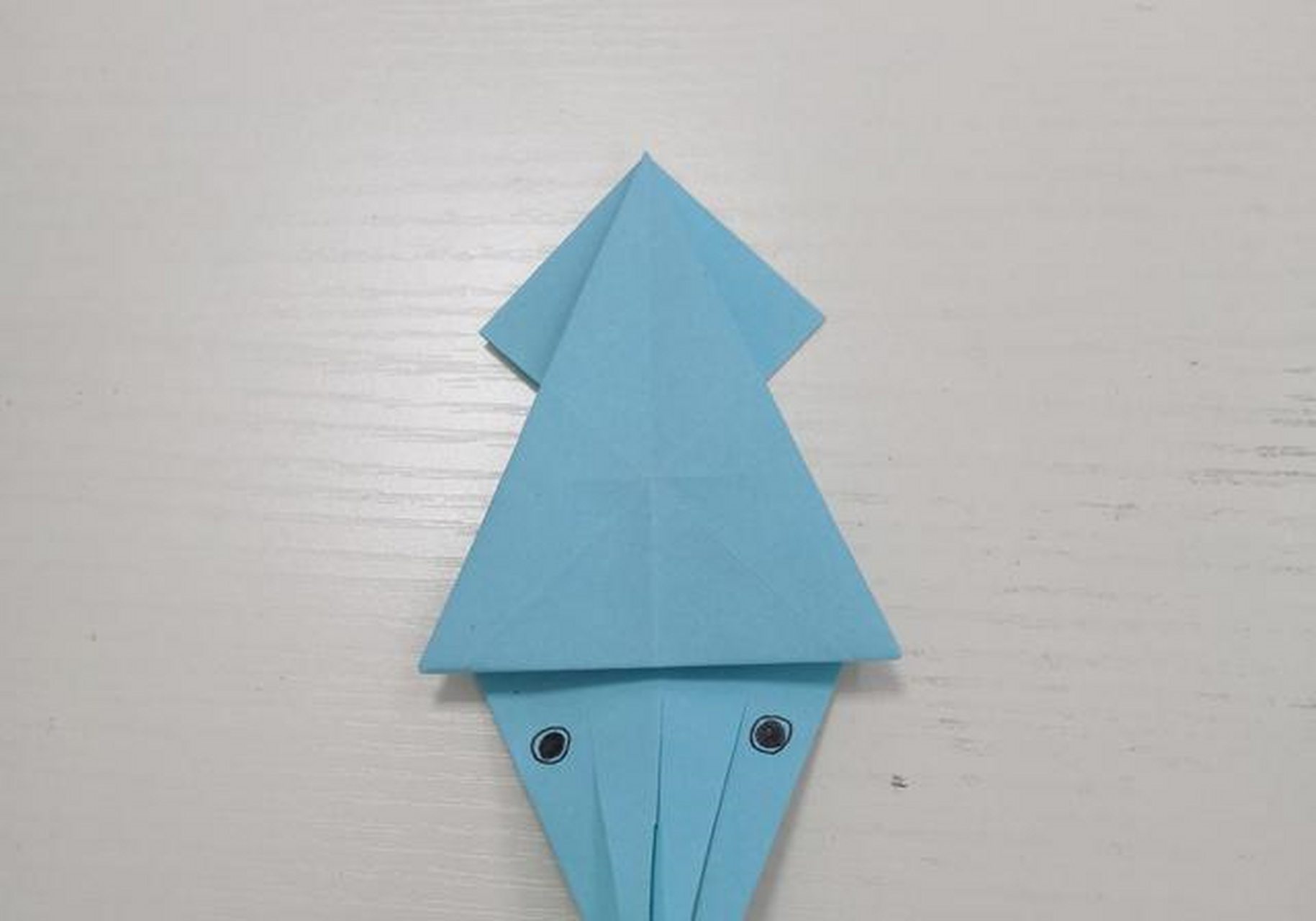 简易乌贼折纸教程,非常有趣的鱼类折纸