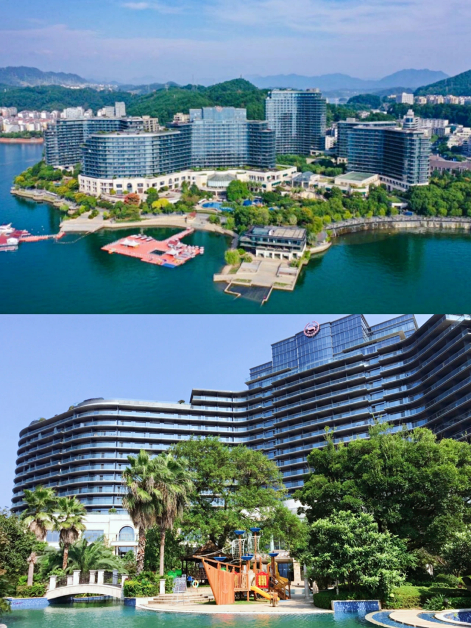 坐拥一线湖景·绿城千岛湖喜来登度假酒店  从水光潋滟的湖面,到草木