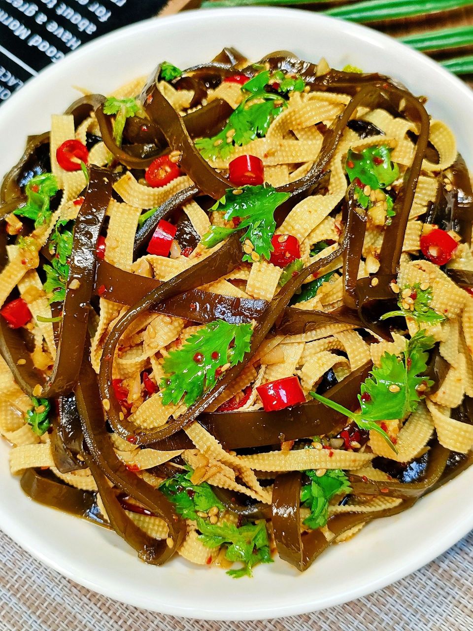 低脂低卡海带丝拌豆皮,爽口又解腻6015 超好吃的海带拌干豆腐丝