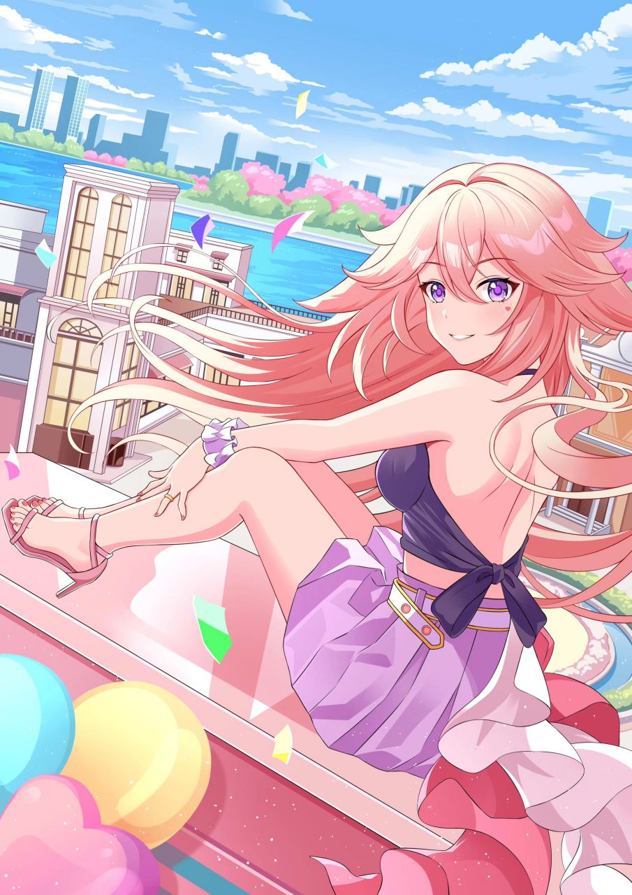 私服八重神子 画师:梦美sanman