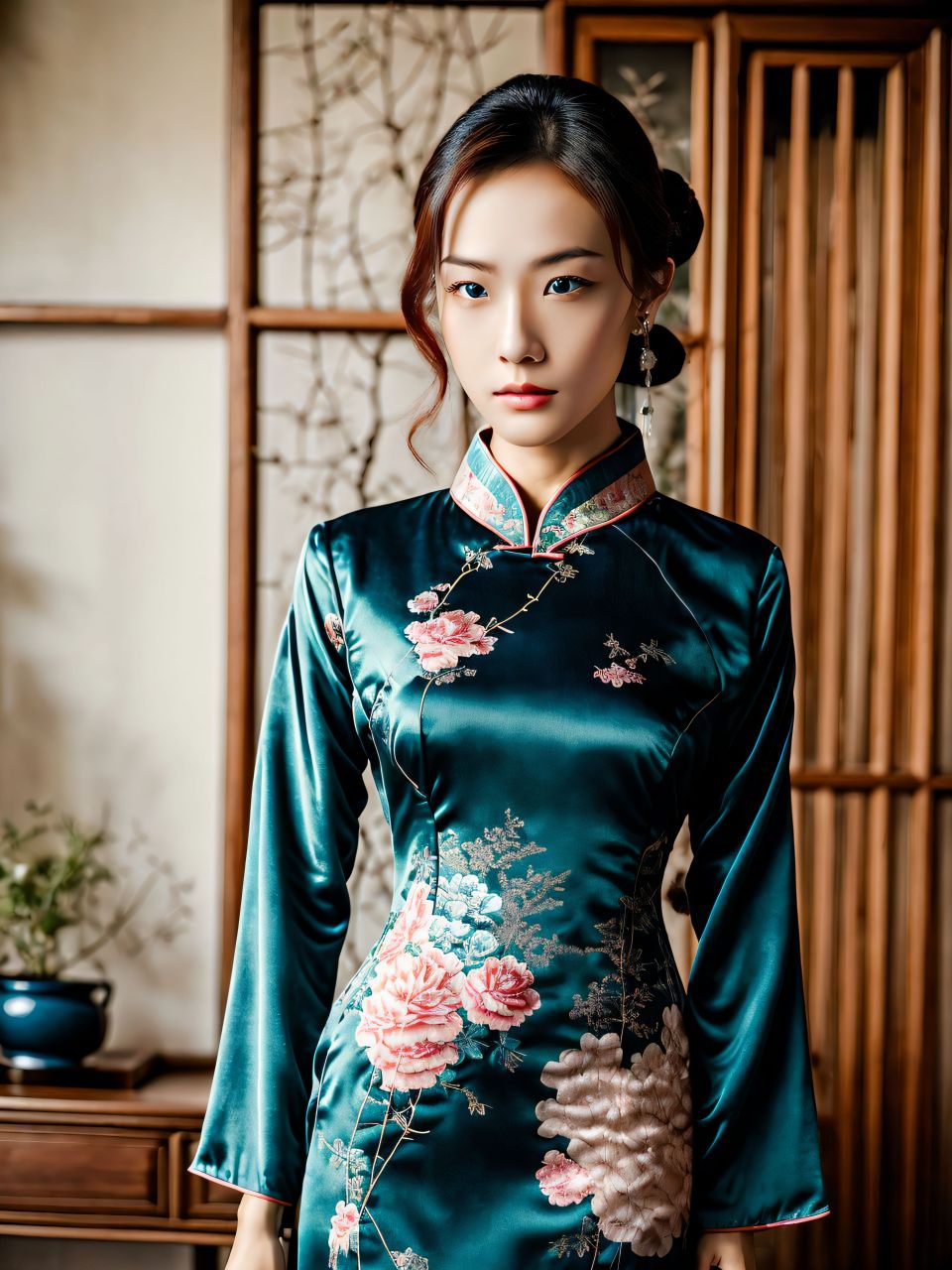 中式国风旗袍穿搭,旗袍是东方女性的骄傲,它是美的象征,是魅力的体现.