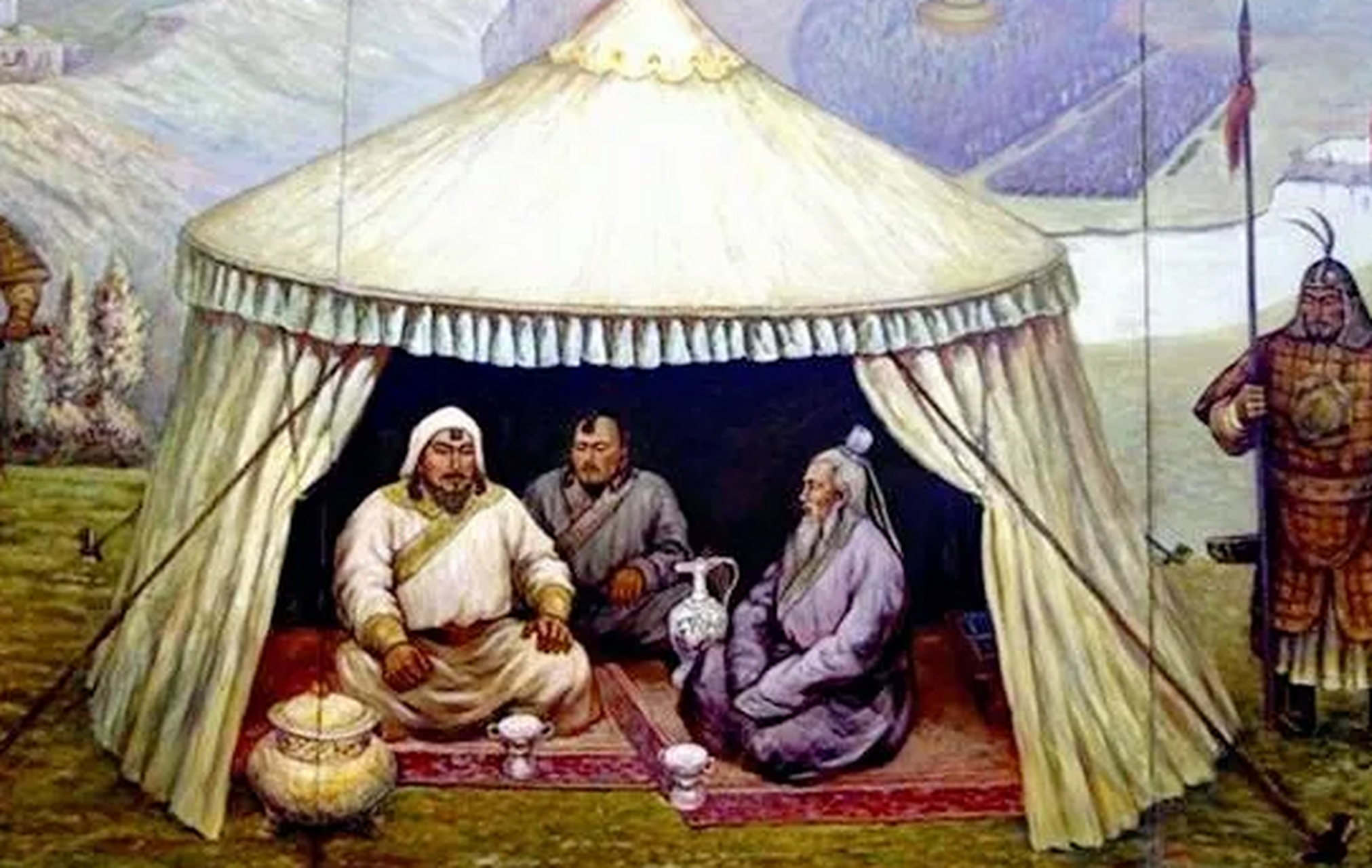 1222年,长春真人丘处机万里西行,终于在中亚地区的塔里寒城见到了成吉