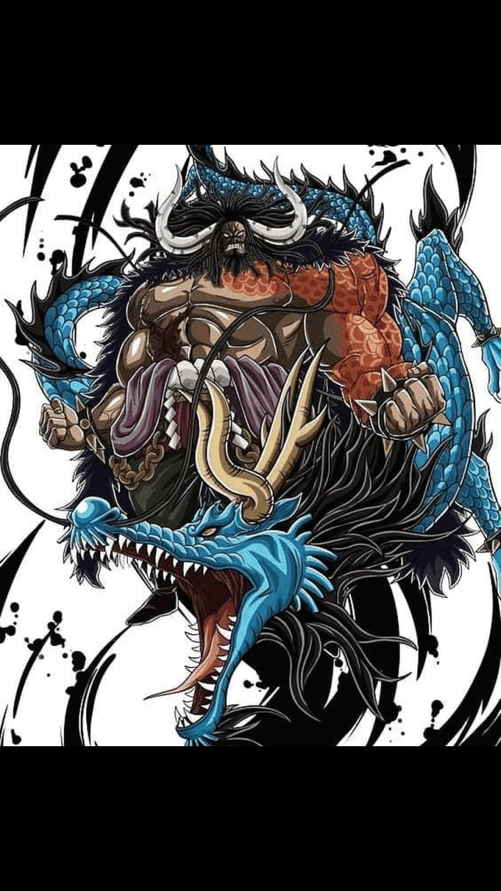 gif创作人# #海贼王# 挺酷炫的一张图,凯多的神龙变果然帅气!