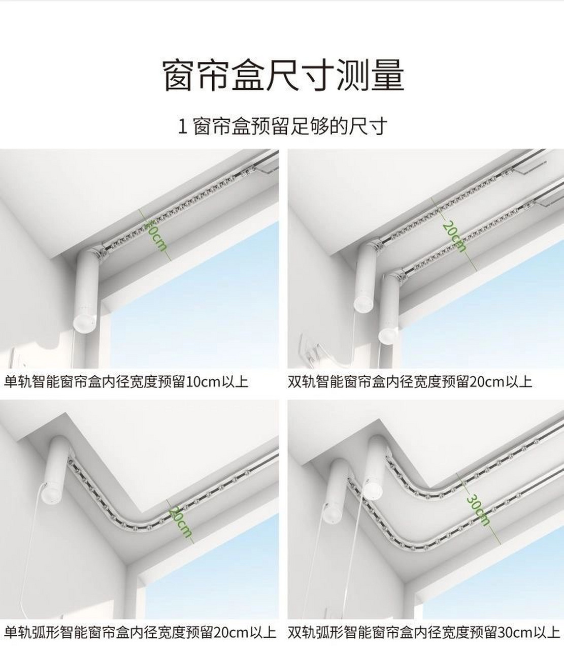 双层窗帘盒尺寸25cm图片