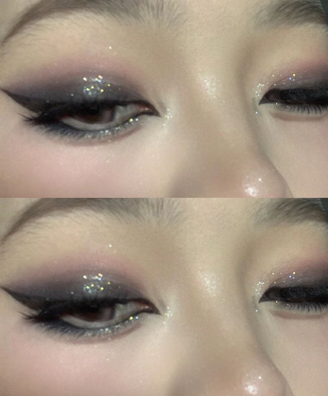 全包眼线粉紫烟熏妆! 真的拽到我了! 全包眼线也可以很干净!