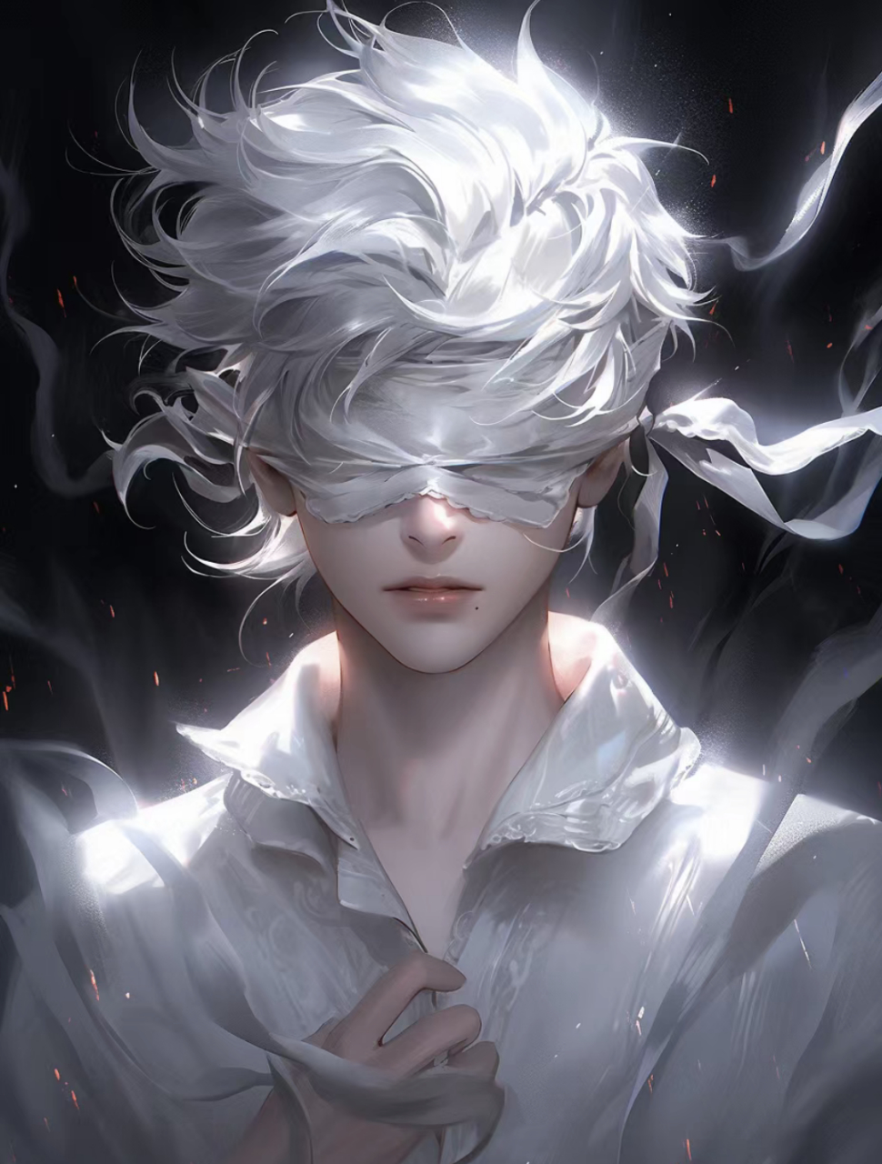 仙侠风蒙眼男生头像#动漫头像# #二次元