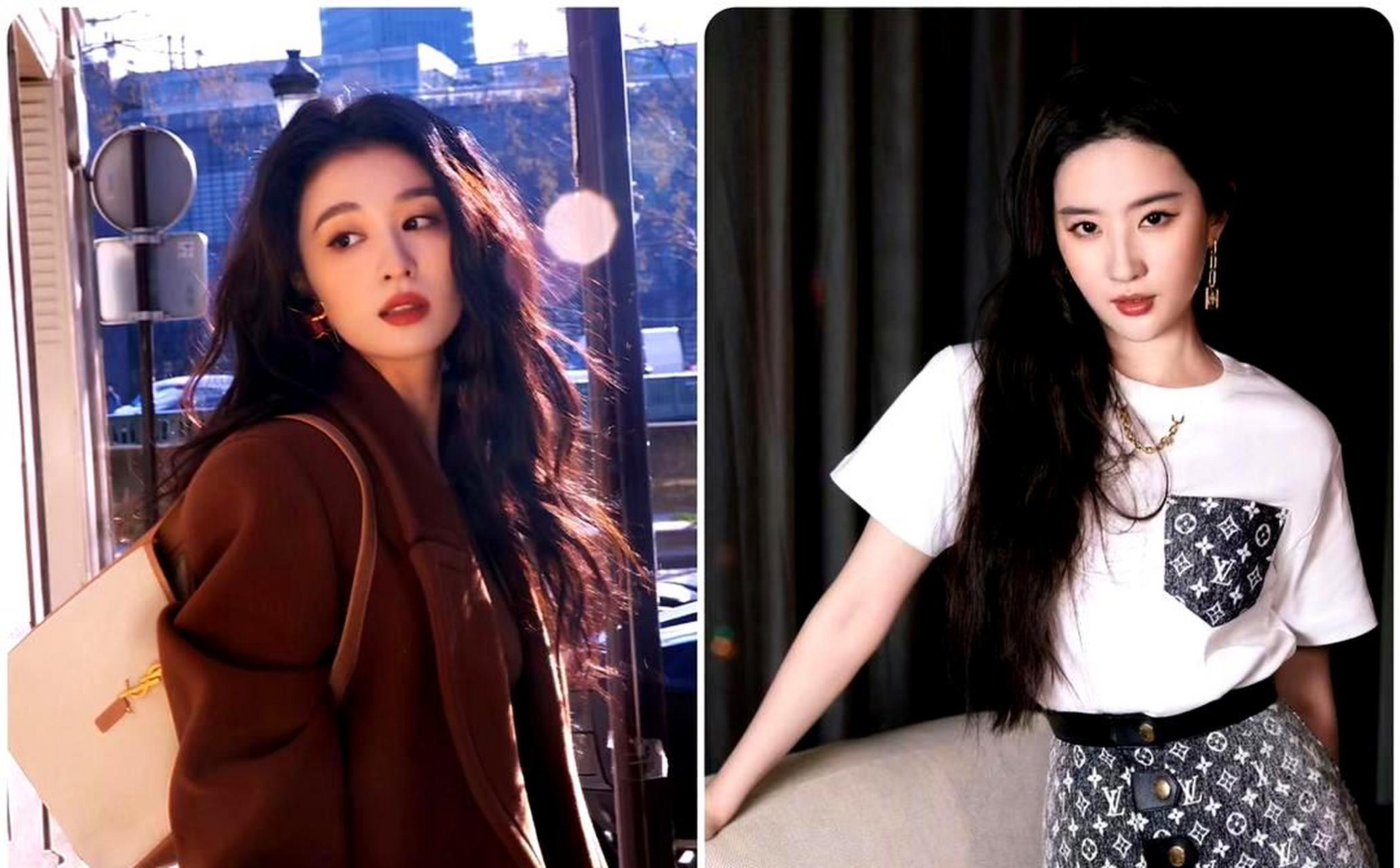 这组刘亦菲和王楚然的照片真的很相似,让人有些分不清谁是谁.