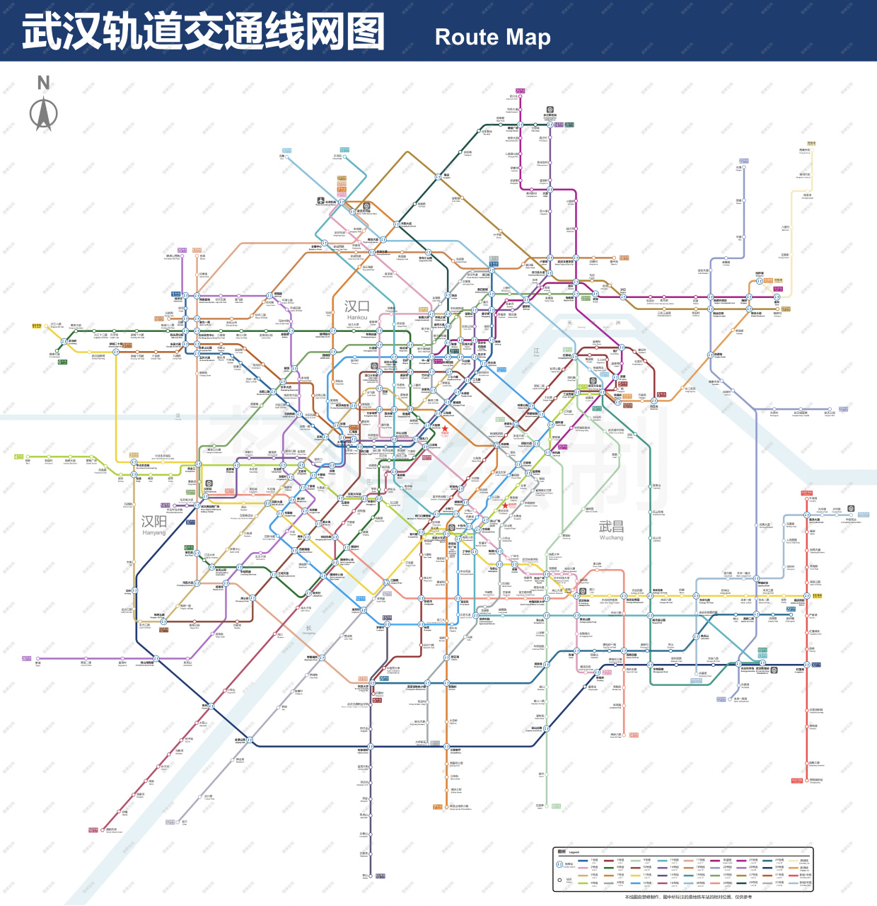 武汉2035年规划地铁线路示意图