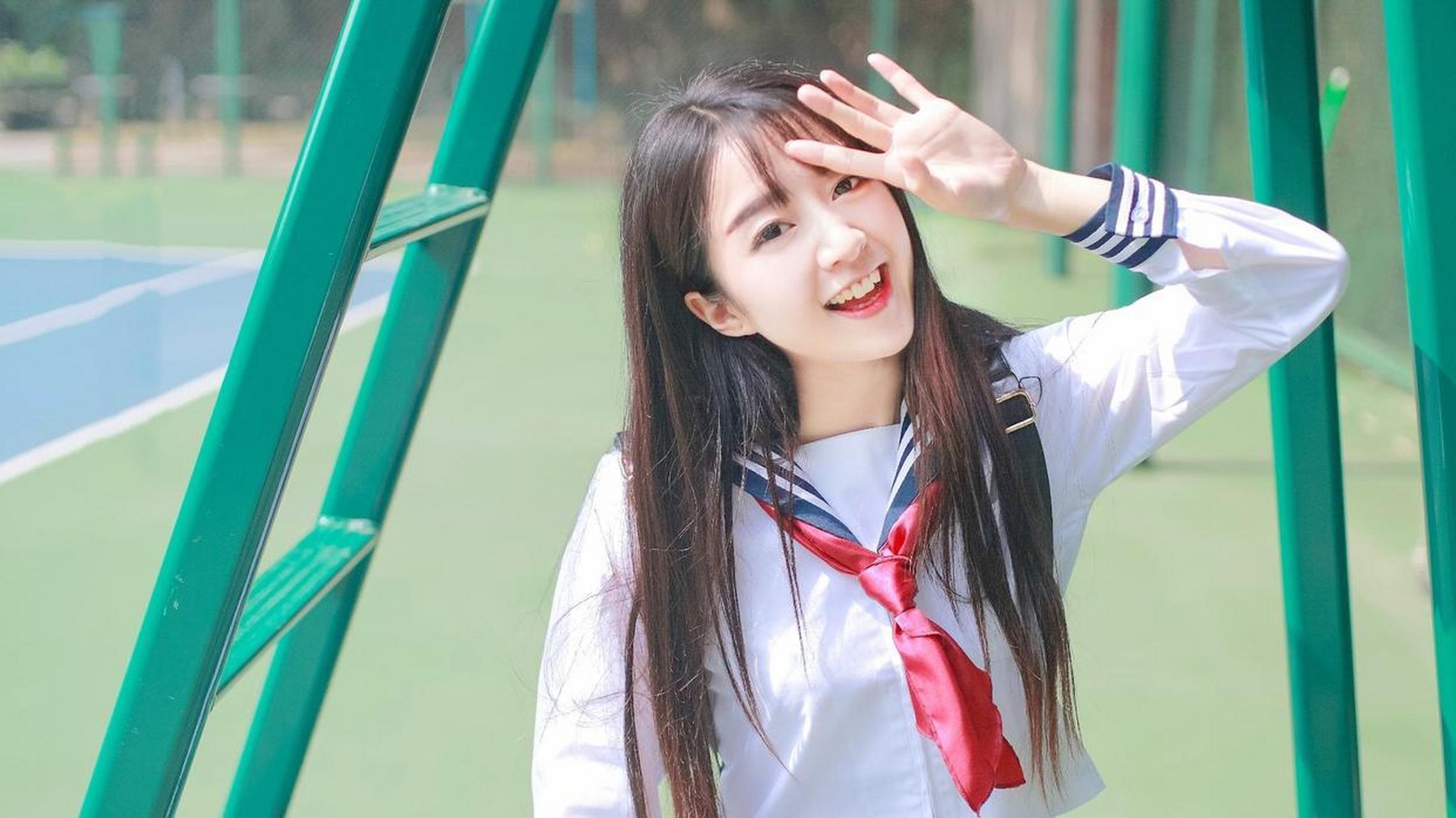 青春长发jk美少女,像你的初恋吗?