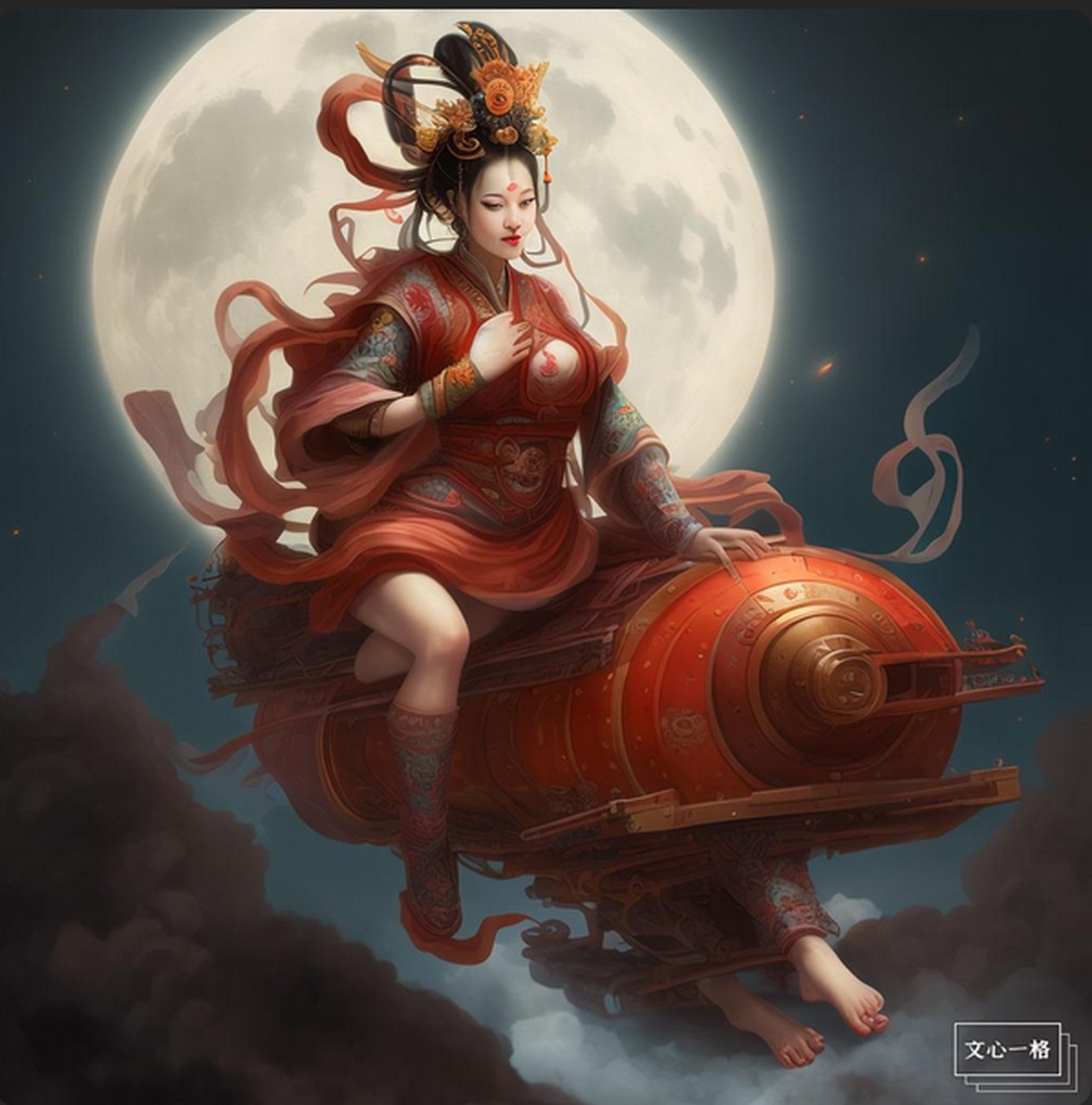 美国的绘图ai midjourney,好像只知道火星车,完全不理嫦娥.