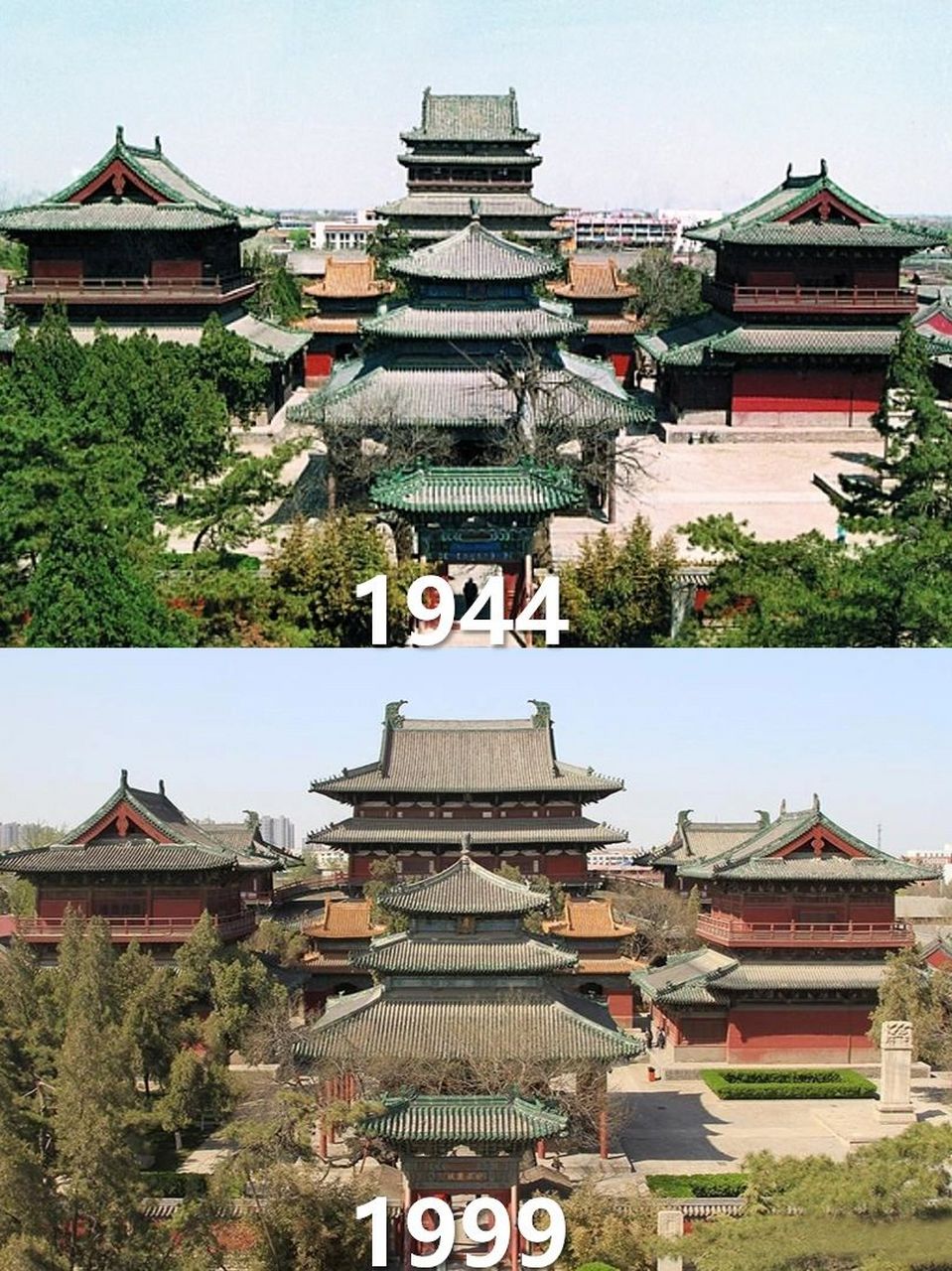 正定隆兴寺大悲阁今昔:两座遗憾的现代楼阁 隆兴寺的价值无需多言