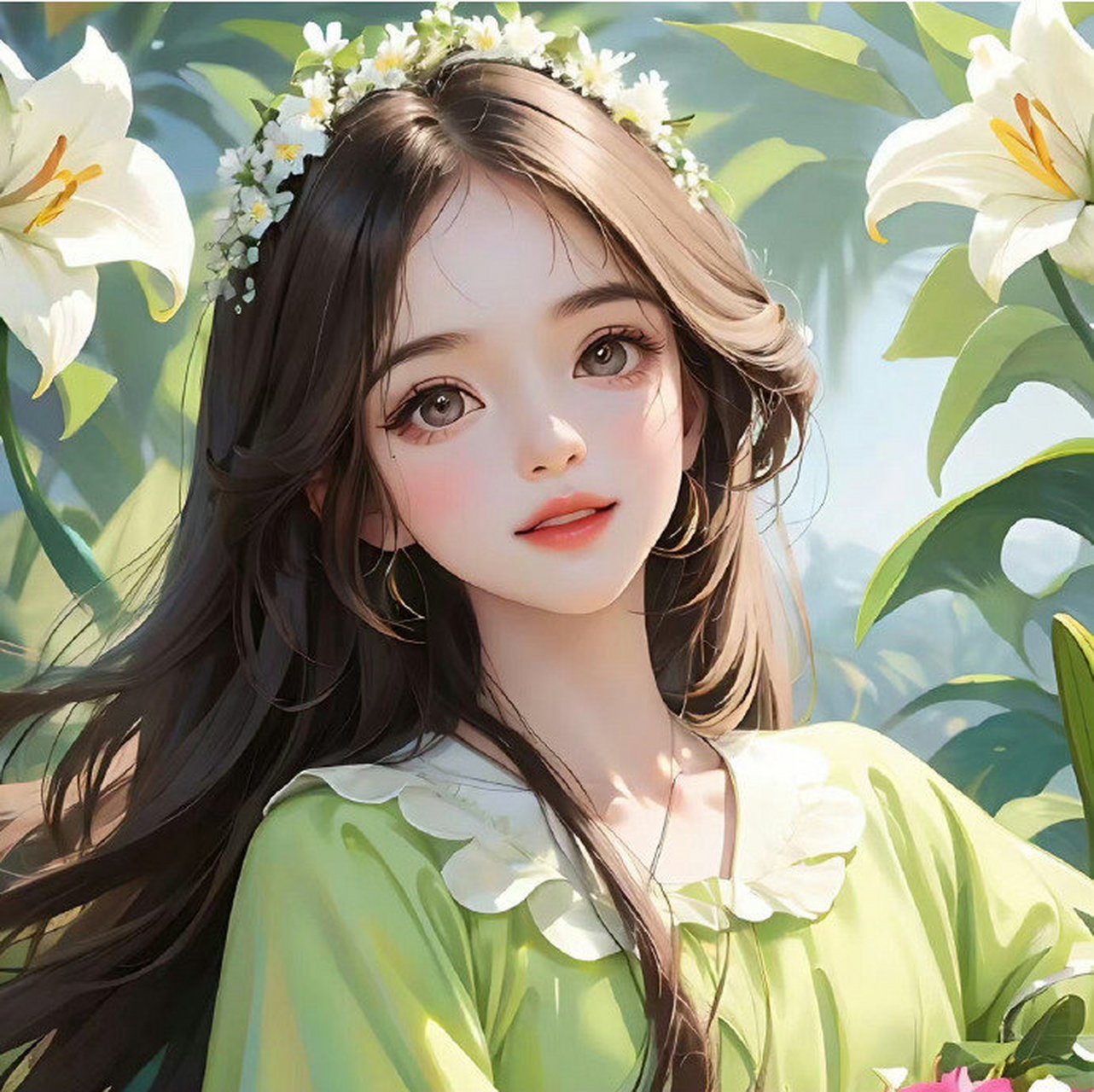 ai绘画# 可爱元气阳光少女美女头像分享