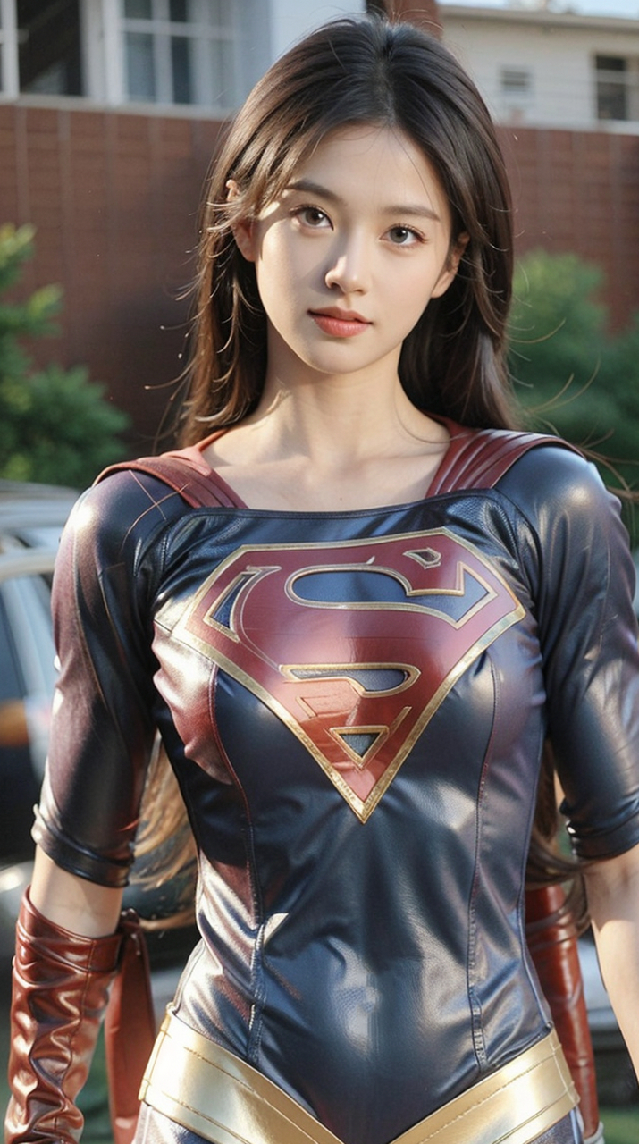 高颜值性感美少女cosplay女超人,视觉享受#美女# #养眼美女# #机车