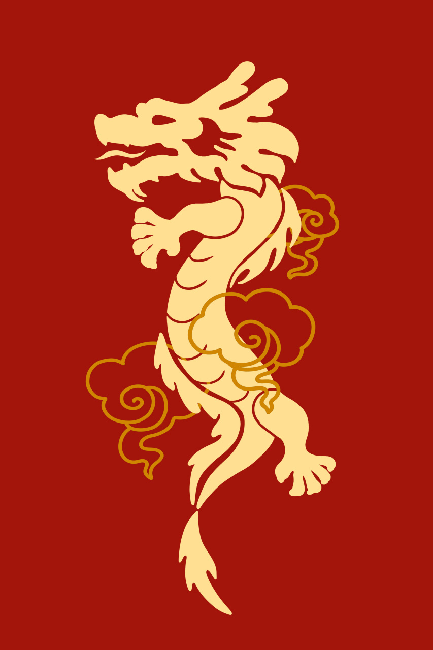 主题:龙纹图腾 以中国传统文化中寓意吉祥如意,权利和神秘的神兽一