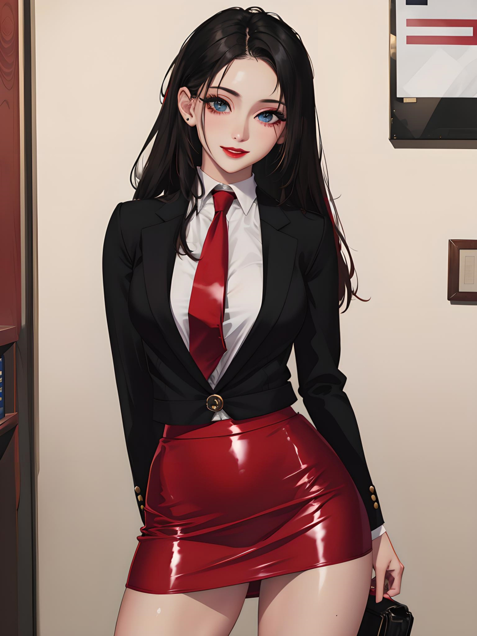 动漫壁纸:二次元西装御姐 #动漫壁纸# #美女# #二次元