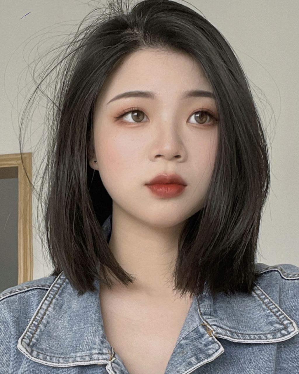 圆脸女生发型 减龄,显瘦初恋发型 锁骨发大多数女生都适合的中长发