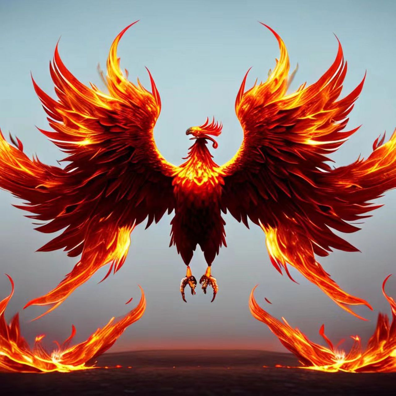 凤凰涅槃而生,少不了烈焰的烘烤,可纵使如此它也卖力挥动翅膀.