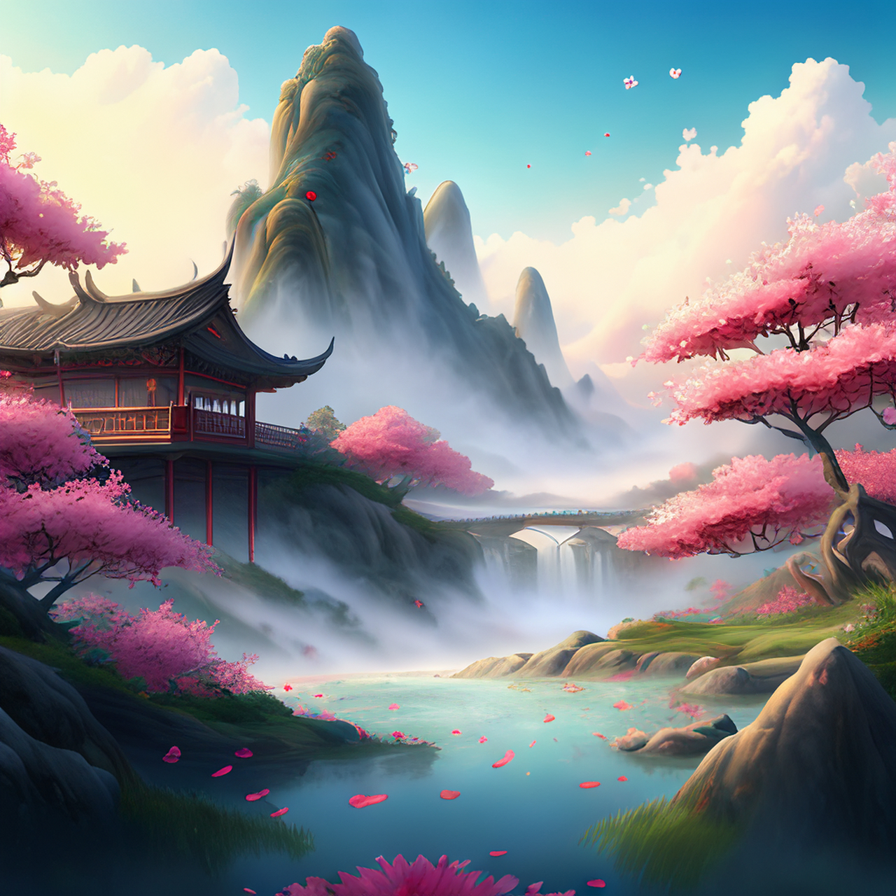 百度ai绘图黑科技#壁纸,微视图,古风绘画,中国风,描绘古诗词,古典美.