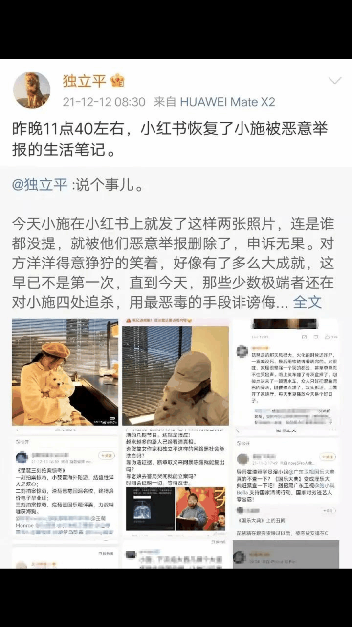 gif创作人# 琵琶女孩儿施冰岚在小红书上发了两张自拍照片,连是谁都