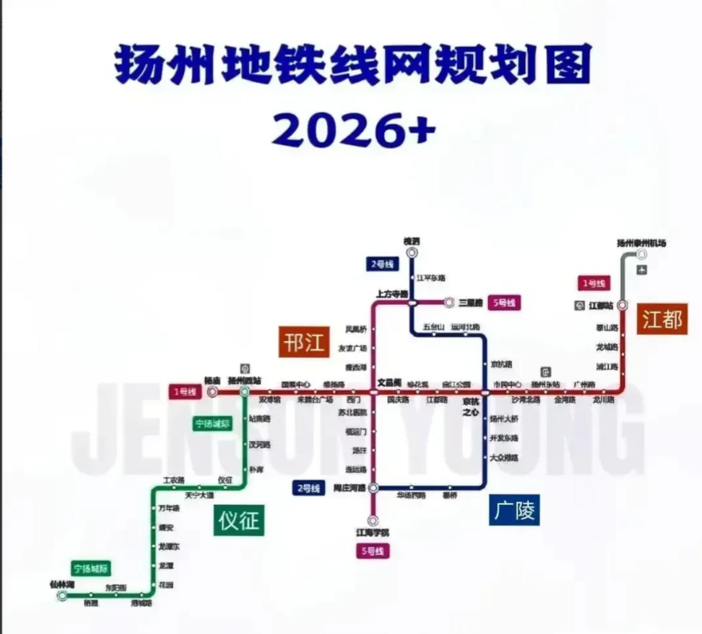 十年内扬州地铁要是建设成这样的规模那扬州绝对能成为国内新一线城市
