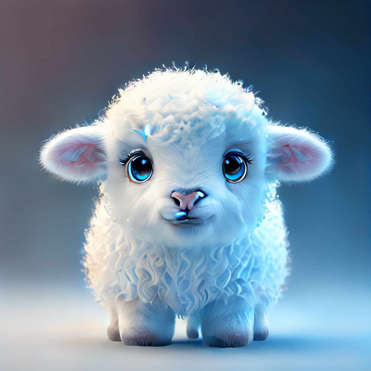 超详细的可爱梦幻冰羊宝宝的惊人头像,闪闪发光的鳞片,美丽的眼睛