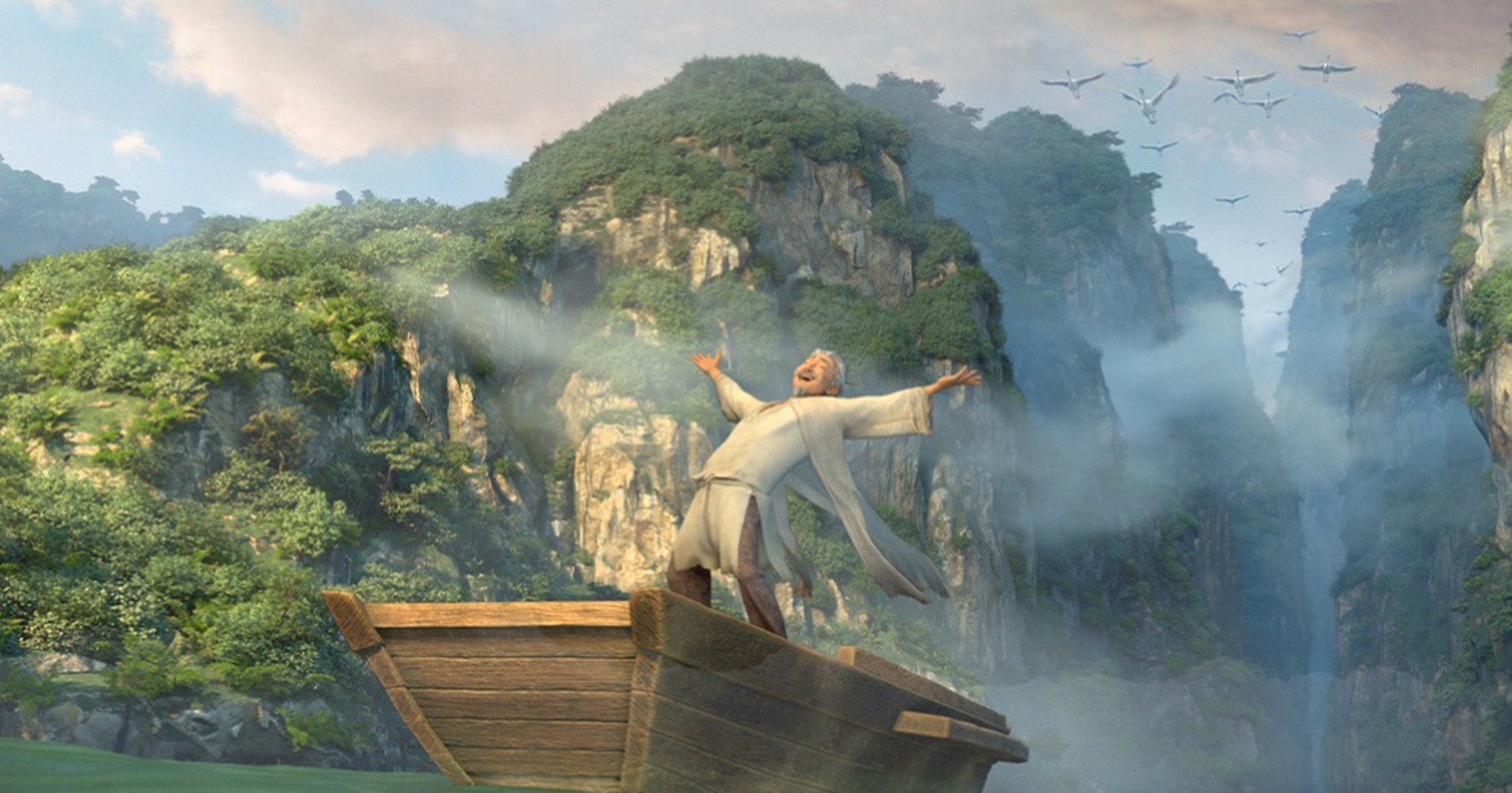 电影长安三万里#  以前读书的时候,"轻舟已过万重山"就是"两岸猿声啼