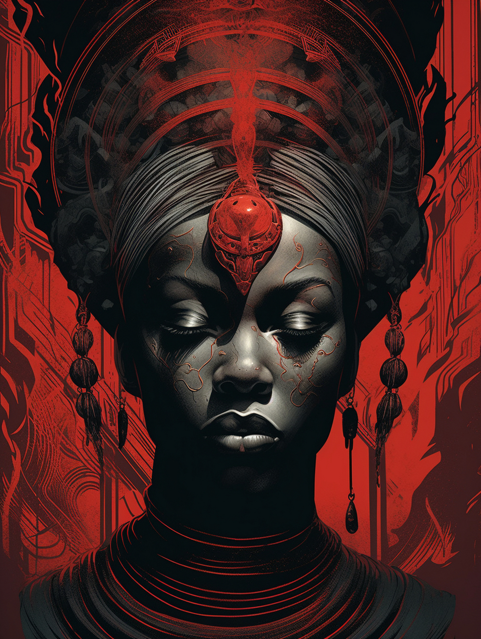 绯红色的女巫!#ai绘画# #绯红女巫