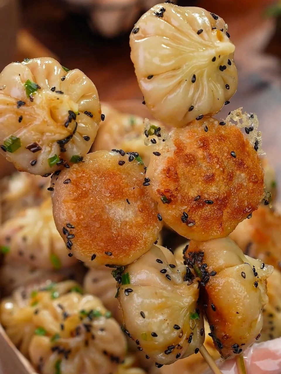 【免揉面美食推荐】92金黄酥脆的拇指生煎包