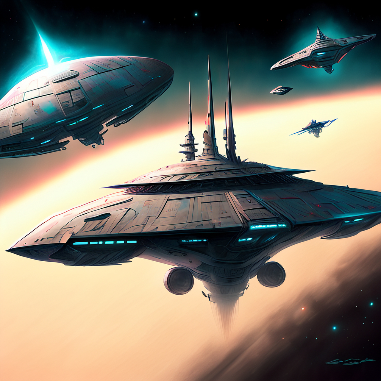 百度ai画的星际战舰,大家觉得怎么样?