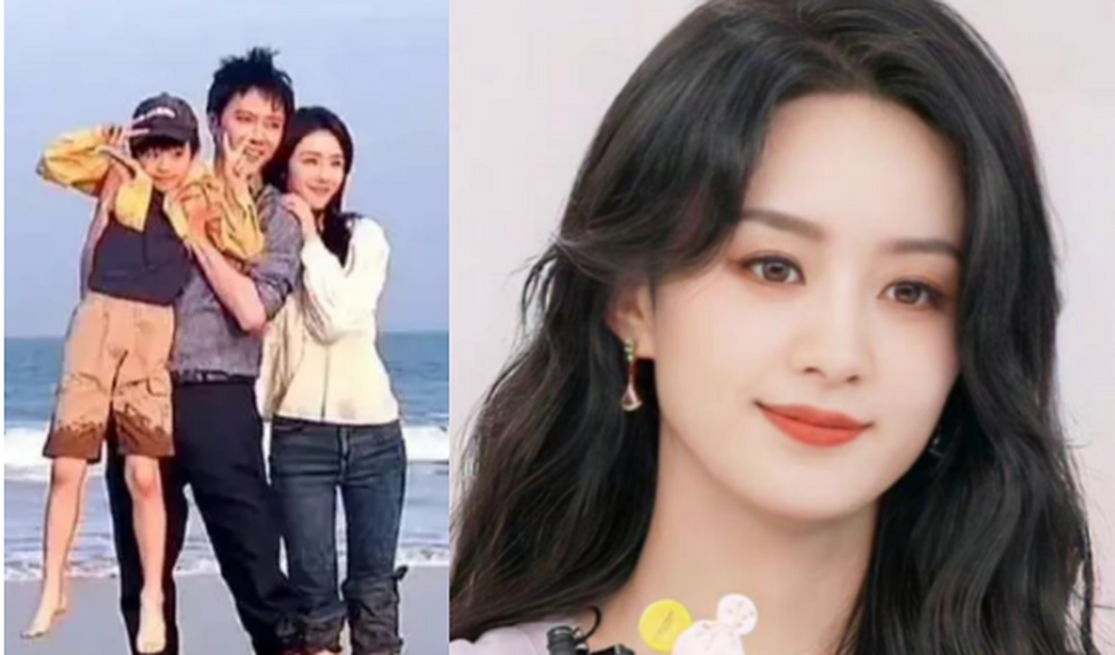 冯绍峰带娃与美女赤脚踩水,主动贴肩像夫妻,4岁儿子认可新女友