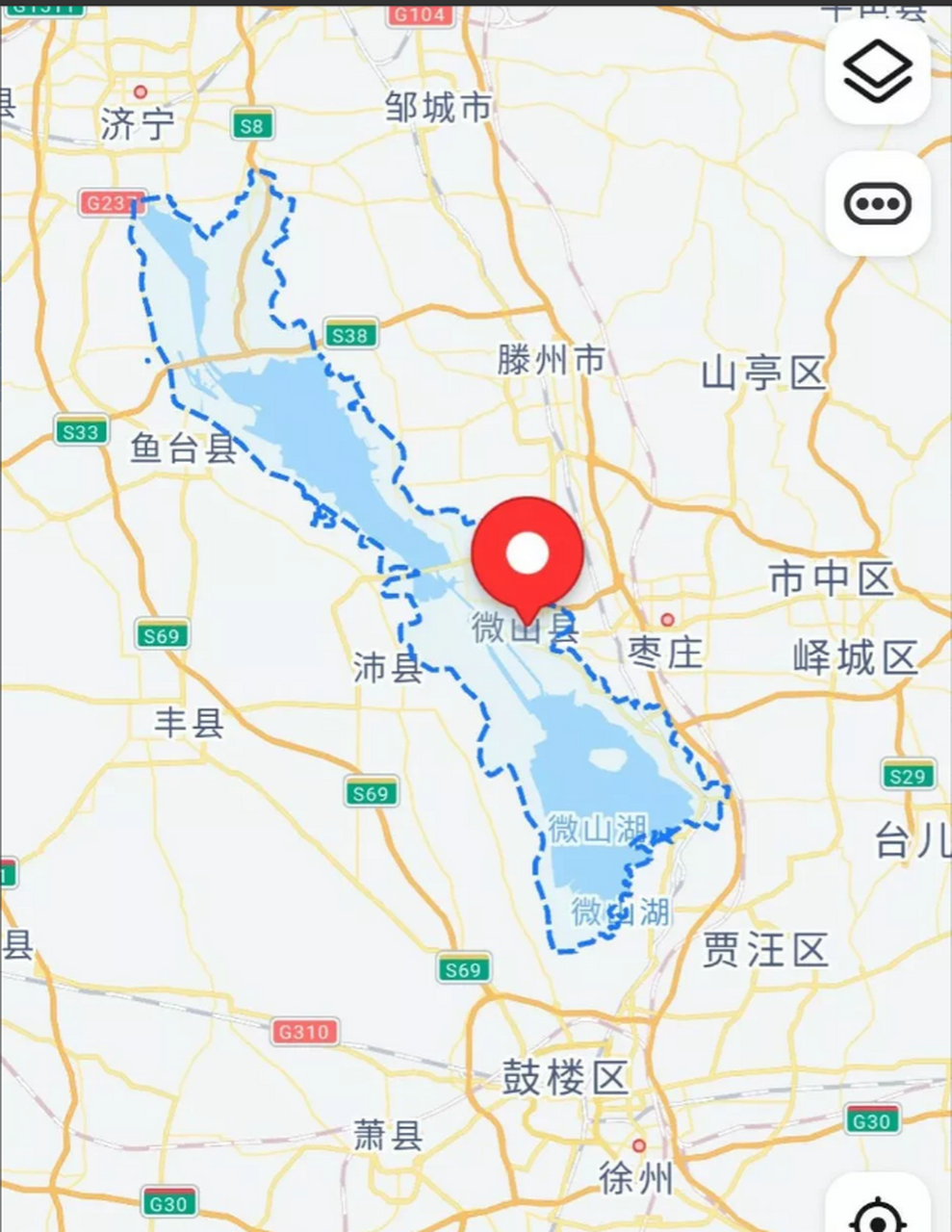 微山县地理位置图片