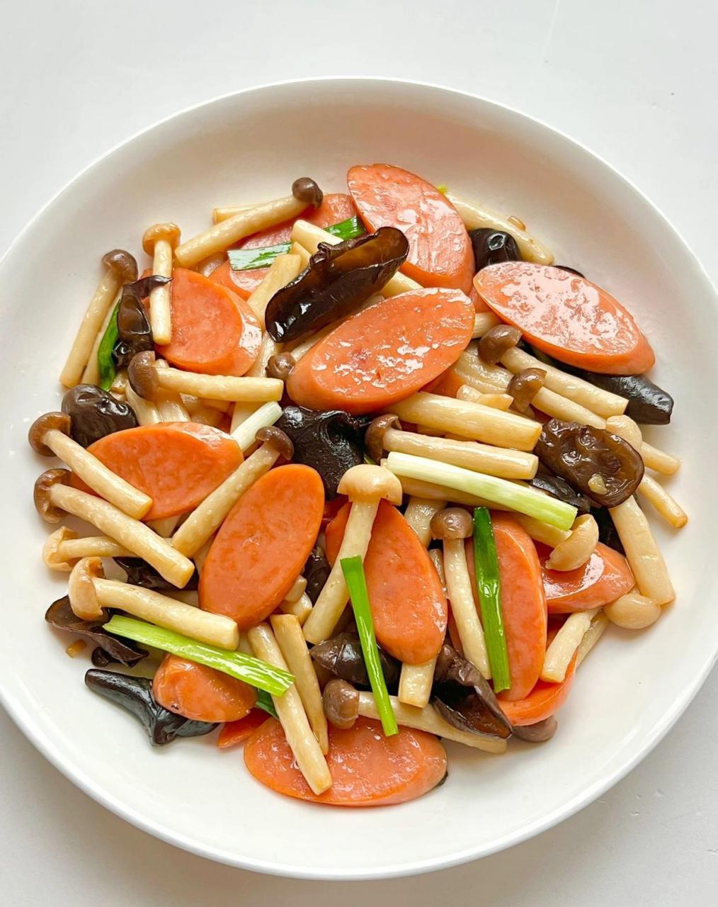 一定要试试!|这道菌菇炒火腿!