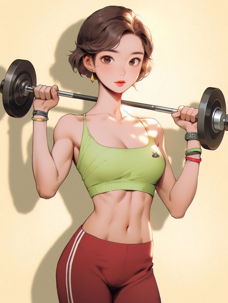 健身版女生芭比头像9.