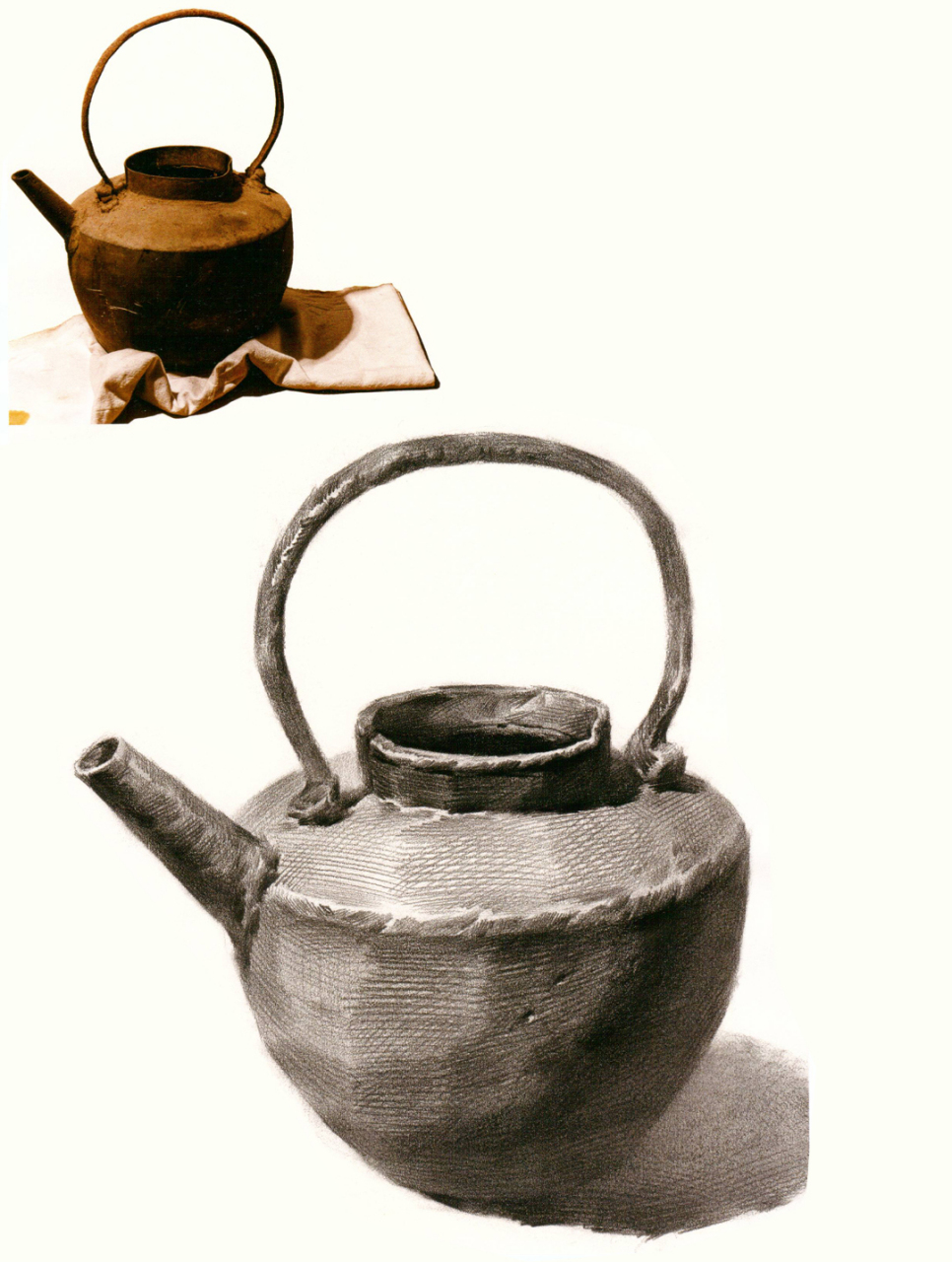 素描静物单个对照临本,收藏起来用得到!#素描# #杭州纯画室