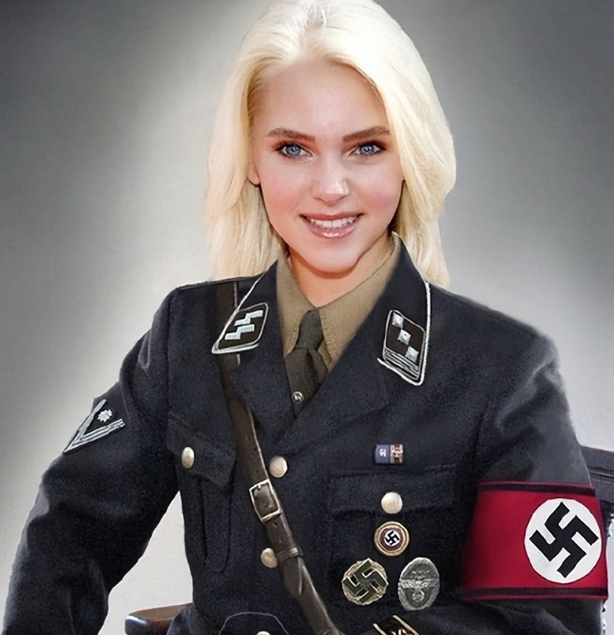 这位名叫克尔的德国女兵,看似容貌非凡端庄秀丽,但实