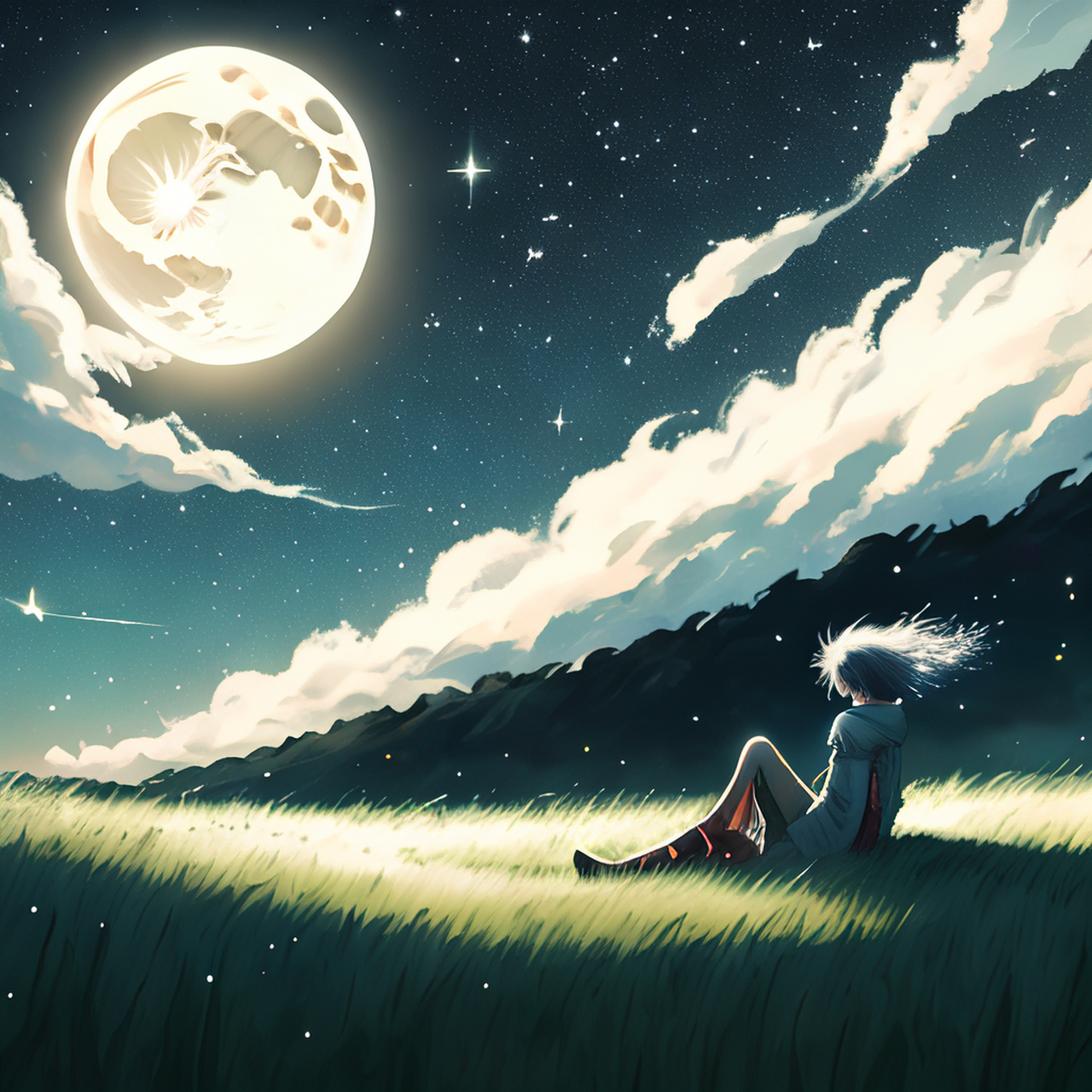 夏天的夜晚就是这样的吧!#ai艺术季