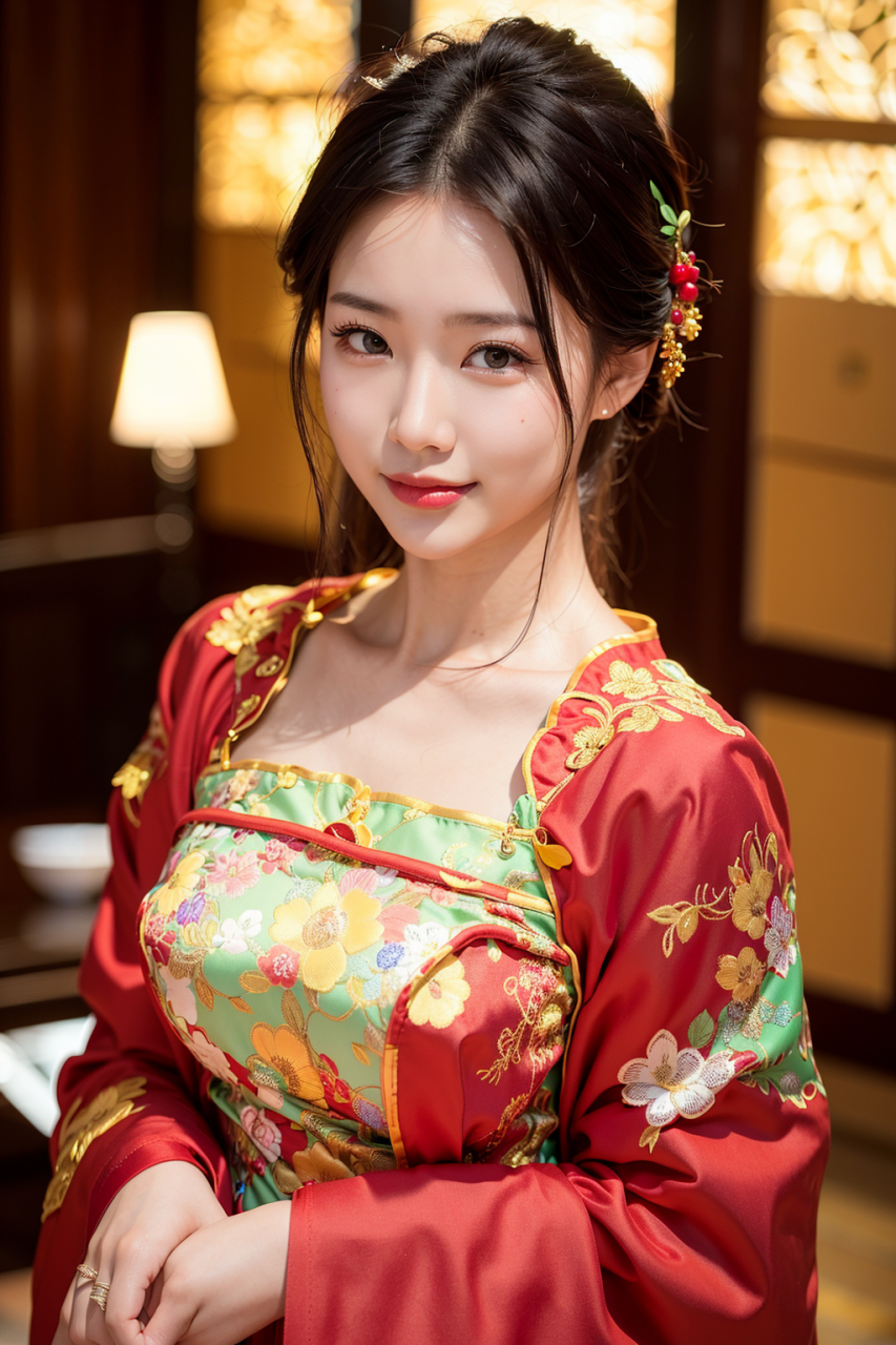 ai美图-面若桃花的古装美女(2)#美女# #ai美女# #ai绘画