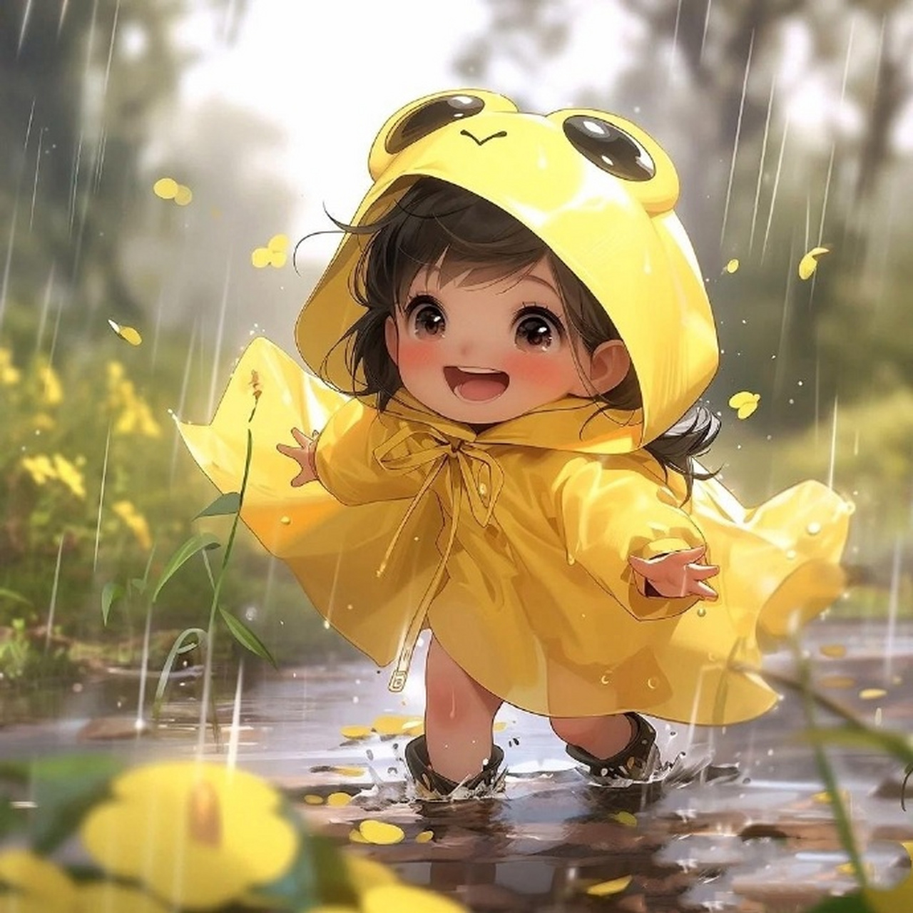 雨中精灵小可爱头像
