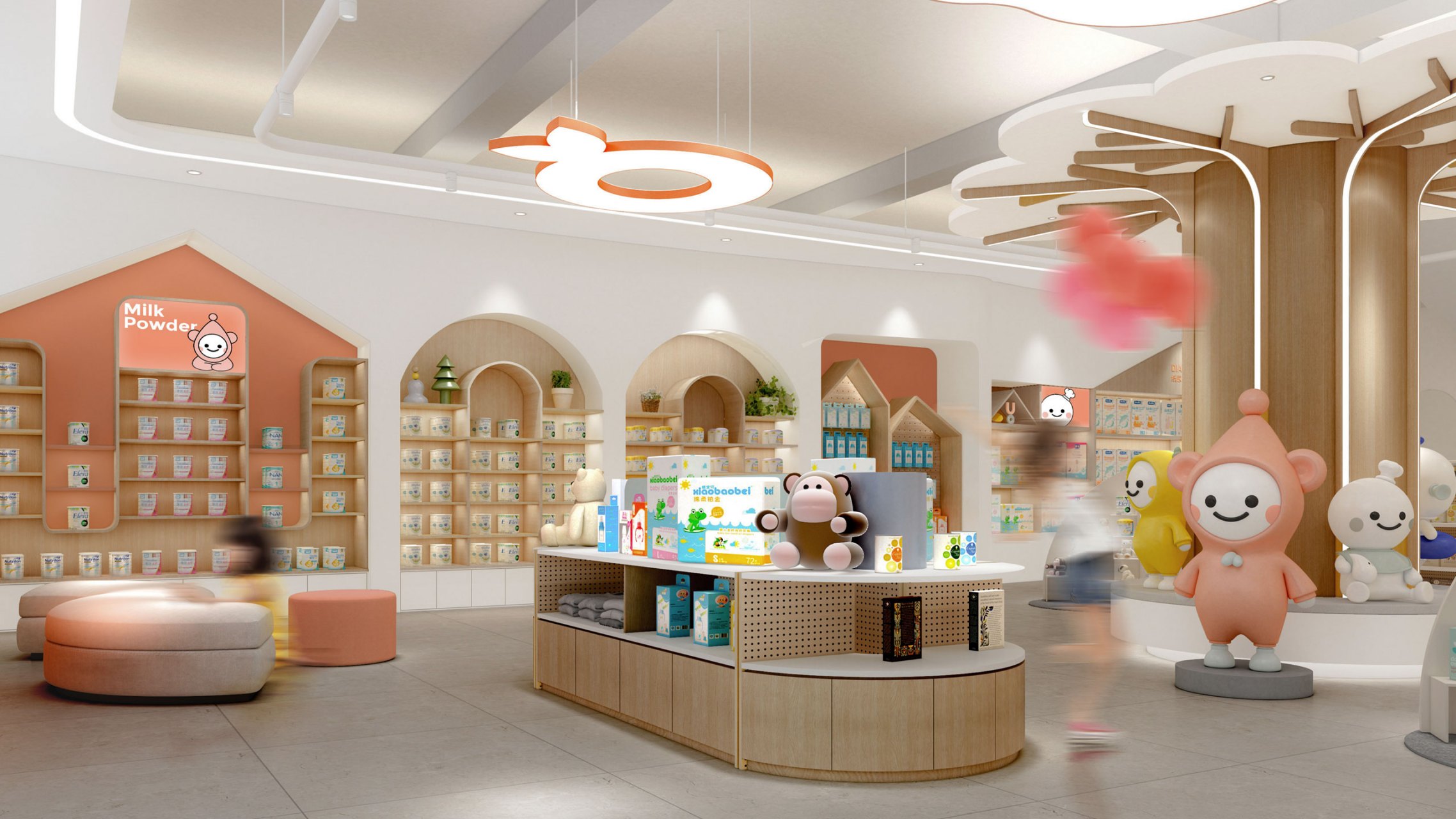 母婴店装修效果图##合肥装修设计施工# #合肥店面装修# 母婴店众多