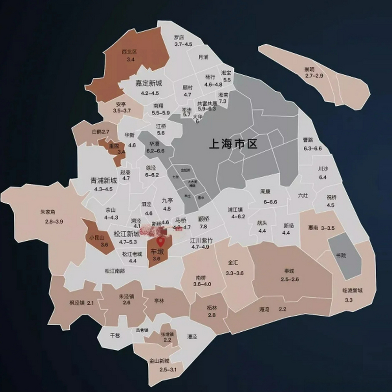 上海市区范围地图图片