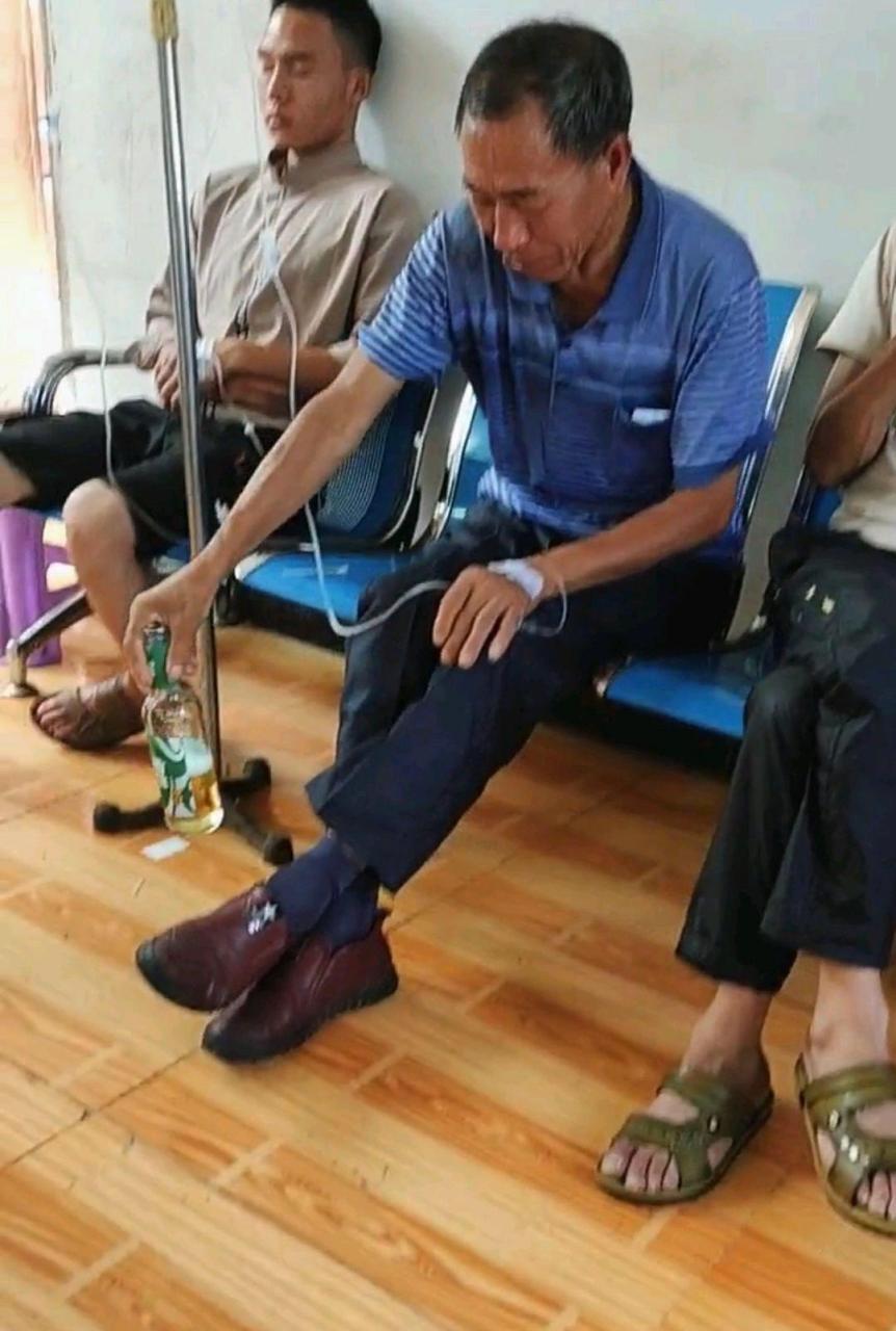 边输液边喝酒应该好得快一点吧