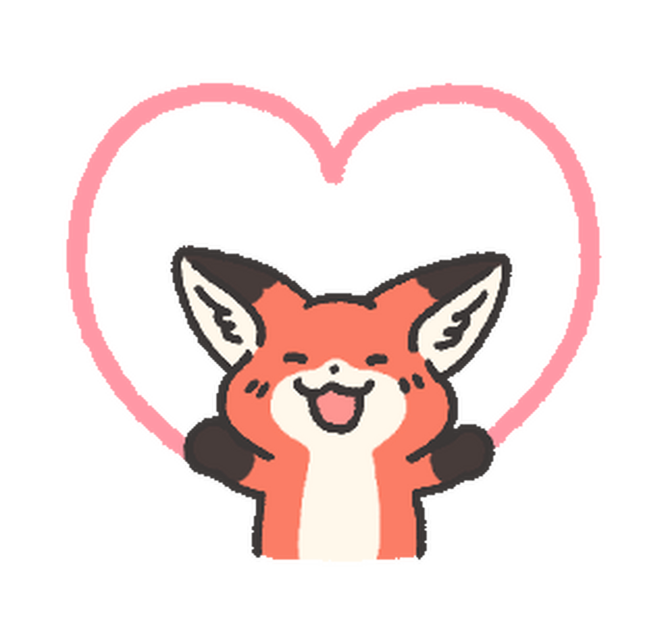 粉红狐狸表情包图片